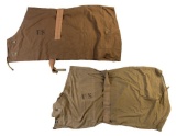 Lot of Two M1912 US Cavalry Horse Covers with Surcingles