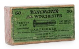 .38 WCF Caliber, Winchester Repeating Arms Co., 23 Original Cartridges, Partial Box