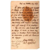 Letter of Safe Conduct for William Garl Brown, Jr. Signed by Captain Samuel H. Walker, August 1847