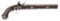 Silver Mounted European Flintlock Pistol