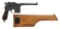 Mauser C96 Broomhandle Pistol with Reproduction Shoulder Stock