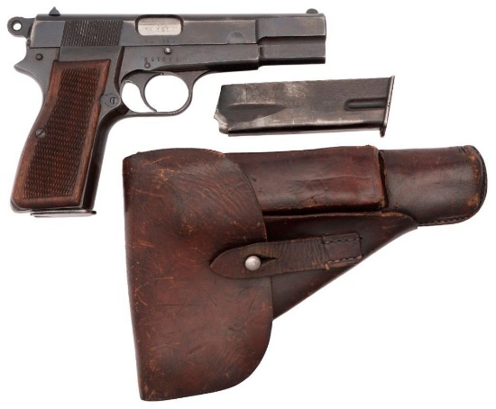 **Nazi Marked Browning Hi-Power Pistol with Original Holster