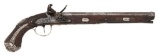 Silver Mounted European Flintlock Pistol