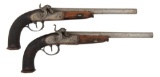 Pair of Percussion Pistols by S. Pilger, Lemberg