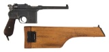 Mauser C96 Broomhandle Pistol with Reproduction Shoulder Stock