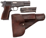 **Nazi Marked Browning Hi-Power Pistol with Original Holster