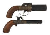 Reproduction Pepperbox & Single Shot Percussion Pistols Lot of 2