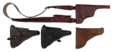 Miscellaneous Leather Pistol Holsters Authentic & Reproduction Lot of 4