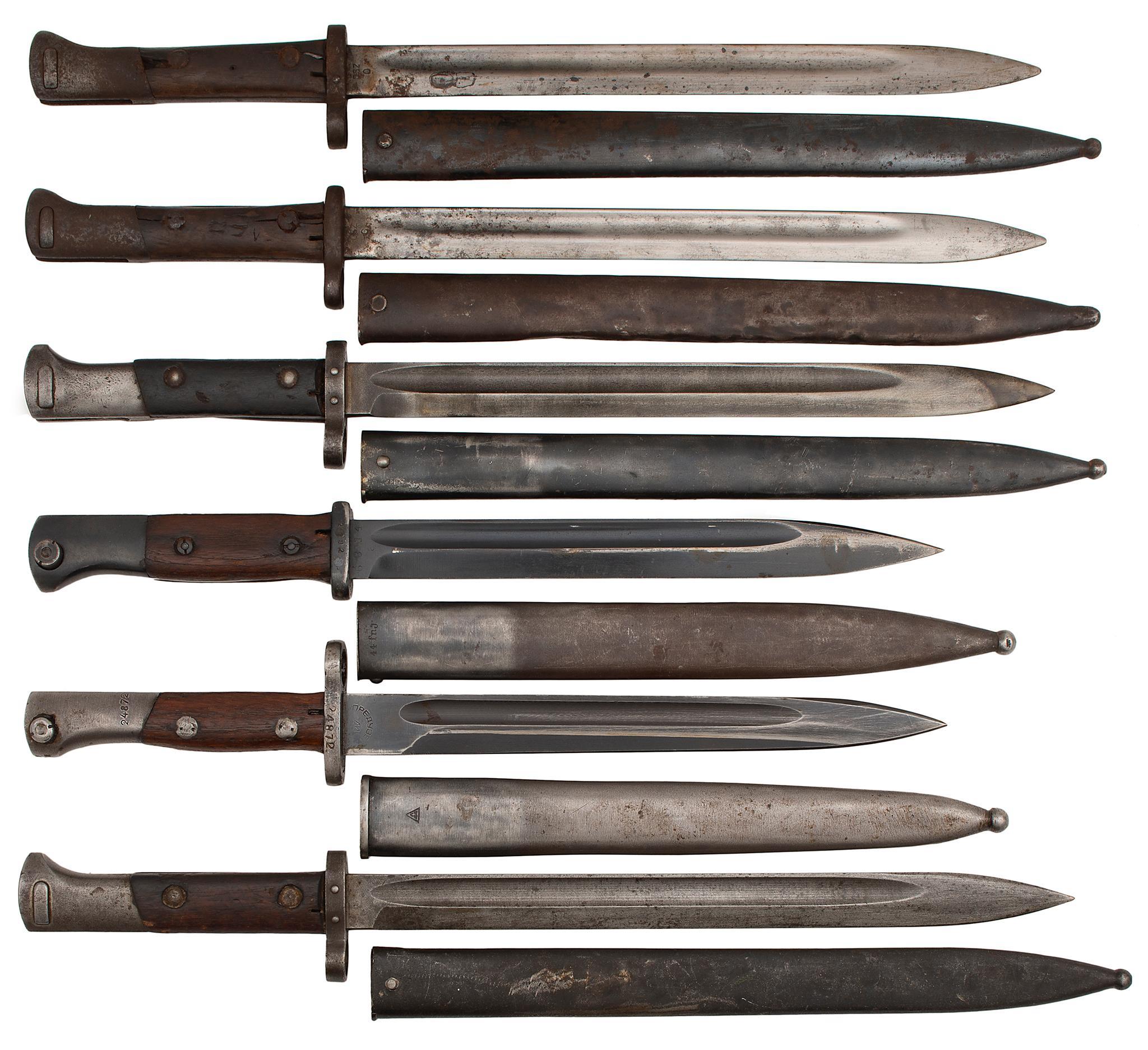 Lot of 6 European Mauser Bayonets | Proxibid