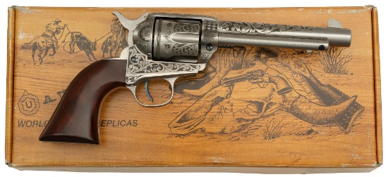 Engraved Uberti 1873 S.A. Cattleman Revolver