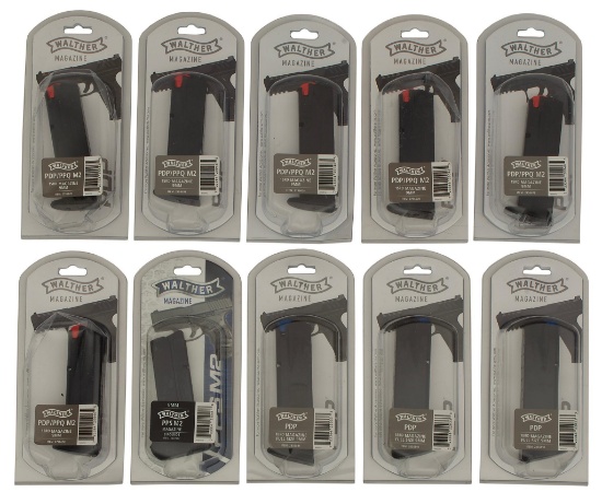 Grouping of Walther 9mm Magazines