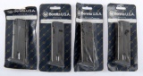 4 Beretta .45 cal 8 Round Magazines