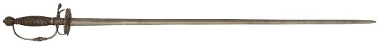 A Good Continental Relief Chisseled Steel Hilt Transitional Rapier Circa 1700