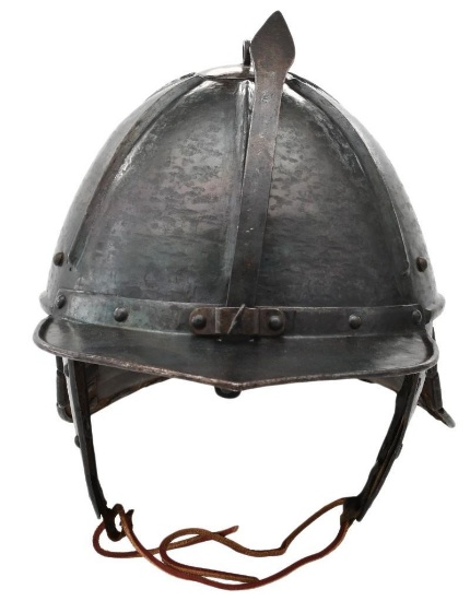 An Attractive 17th Century Lobster Tail Helmet Circa 1630