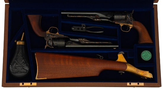 Cased Pair Of Colt Armies Comemorating The Cavalry