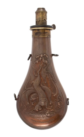 A Hanging Game Sporting Flask By James Dixon