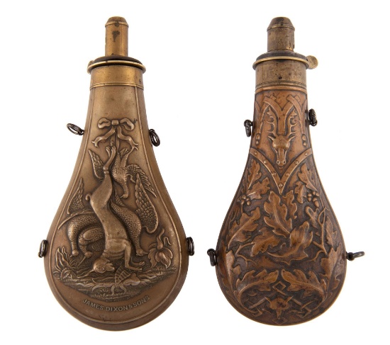 Lot Of Two Powder Flasks