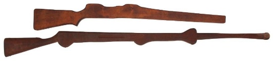 Lot of Two Military Wooden Training Rifles