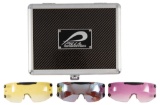 Pilla Outlaw X6P Shooting Glasses Set with Carbon Fiber Case and 3 Interchangeable Lenses