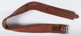 Vintage Tooled Leather Gun Belt