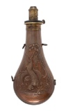 A Hanging Game Sporting Flask By James Dixon
