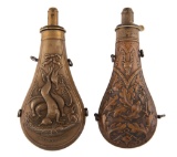 Lot Of Two Powder Flasks