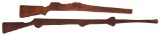 Lot of Two Military Wooden Training Rifles