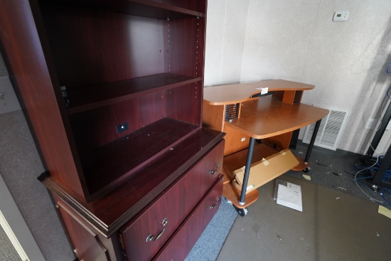 Book Case/Filing Cabinet and a Desk