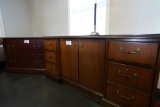 Credenza, Filing Cabinet and Lamp
