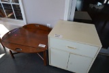 Drop Leaf Coffee Table and Cabinet on Wheels