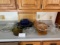 Misc Pyrex Lids,2 Anchor Glass Baking Dishes, Pyrex Bowles, Cutting Boards, Electric Pan
