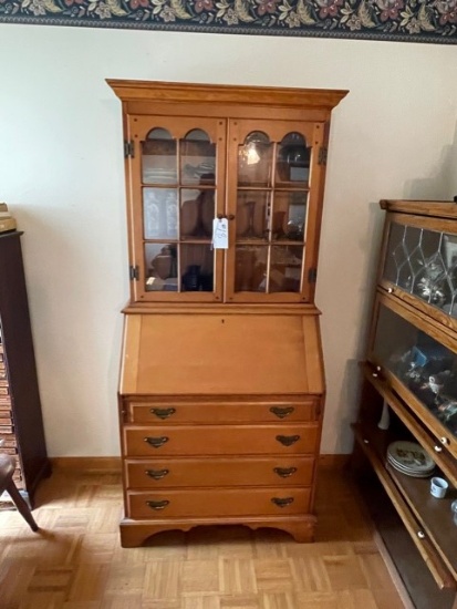 Looks to be Maple - 4 Drawer, 2 Door Secretary  ( without contents )