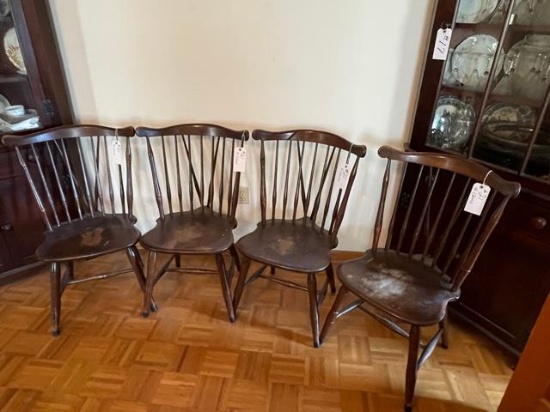 4- Spindle Back Dining Chairs