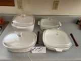 4 Casserole Dishes with lids