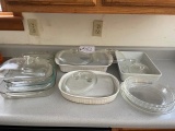 Misc. Casserole Dishes, Misc. Glass Lids, Pieplates