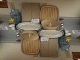 Platters, Microwave plates, Bundt Pan, Salt and Pepper Shakers And Misc.