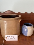 2 gal. crock (blue and white pottery)