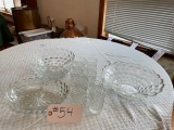10 Cut Glass, Glasses, Divided Dish Round Bowl, Standup Bowl