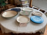 Misc. Bowl, Rubbermaid lunk trays and misc. plates