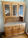 Oak Cabinet with marble top