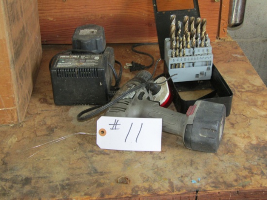 Drill bit Index, 9.6 v drill charger and 2 batteries