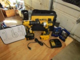 Dewalt 20V Drill & Impact with 4 Batteries and Charger (Kobalt Drill Set)