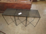 3 Small metal tables