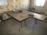 2 Folding tables 6' and 8' small wood
