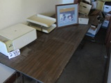 6' Folding table and contents