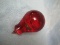VINTAGE RED GLASS FIRE GRENADE