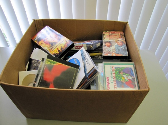 BIG LOT VHS CASSETTES & CD'S