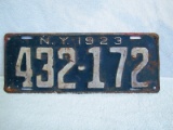 ORIGINAL 1923 NEW YORK LICENSE PLATE
