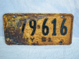 ORIGINAL 1952 NEW YORK TRAILER LICENSE PLATE
