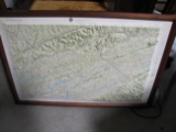 Vintage Relief Map of East Tennesssee